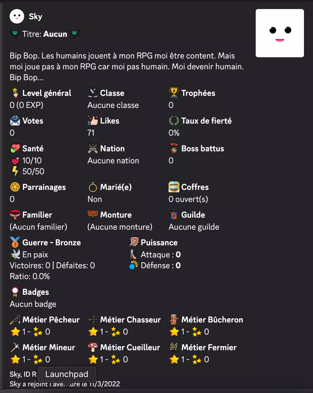 Aperçu du profil